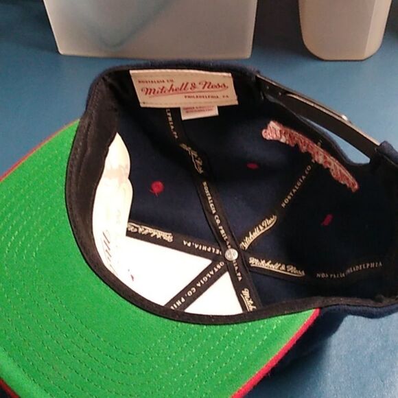 Mitchell & Ness Blue and Red Pigeon Snap Back Cap - Picture 5 of 7